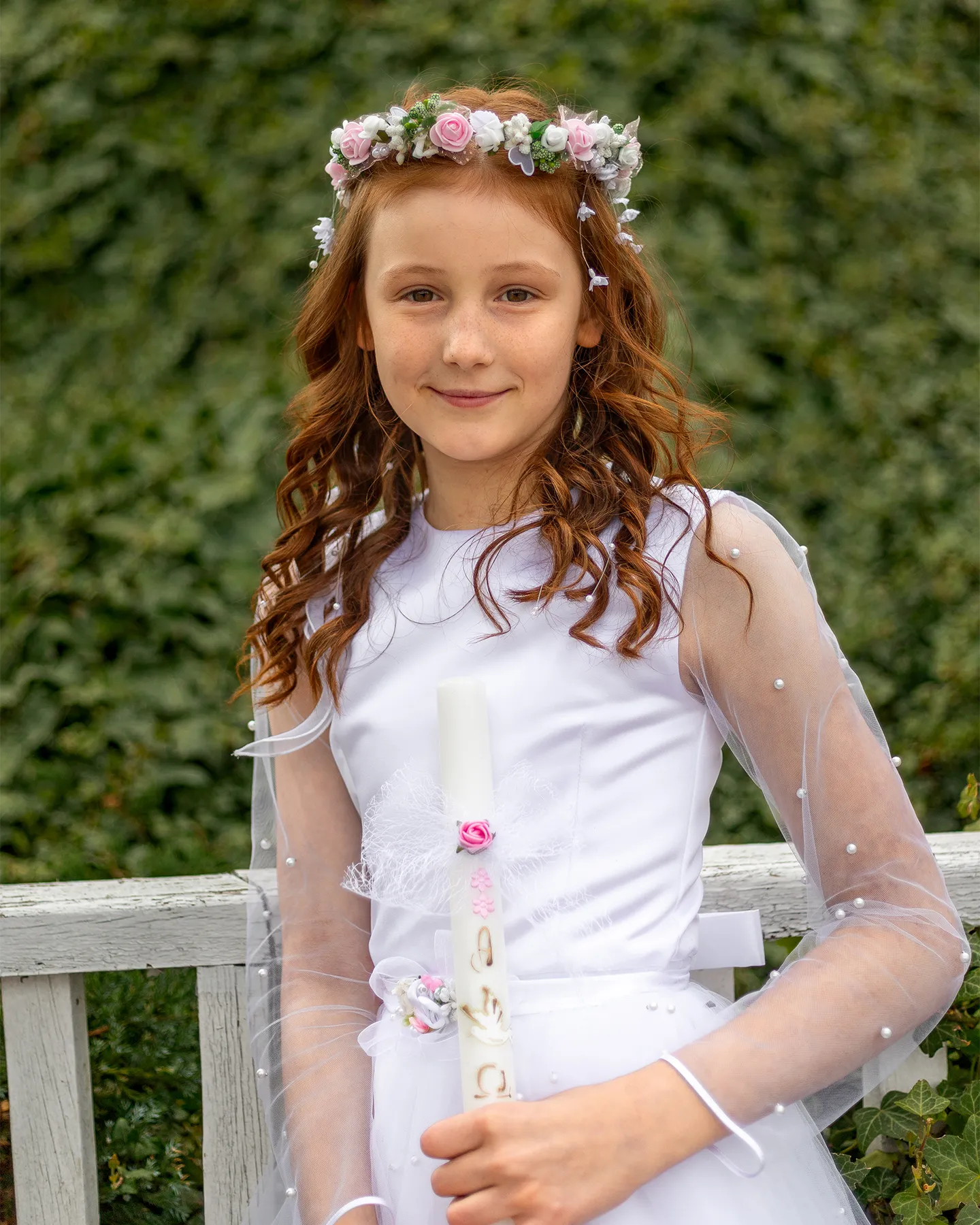 Zdjęcia indywidualne z komunii - fotograf na komunie Łódź - sesja komunijna